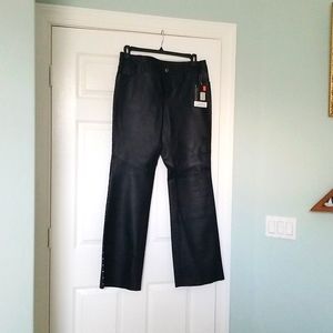 Womens Harley's Davidson studded black leather pants